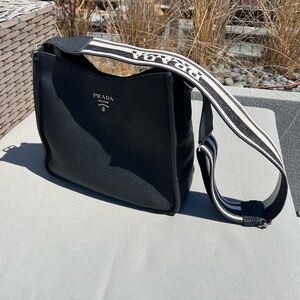 Prada black hobo bag